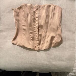 Zara Satin Corset Top in Blush Pink